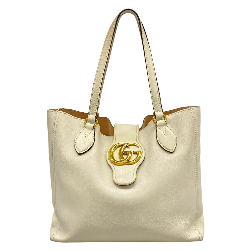 Gucci Gg Marmont White Leather Tote Bag #335794G11B